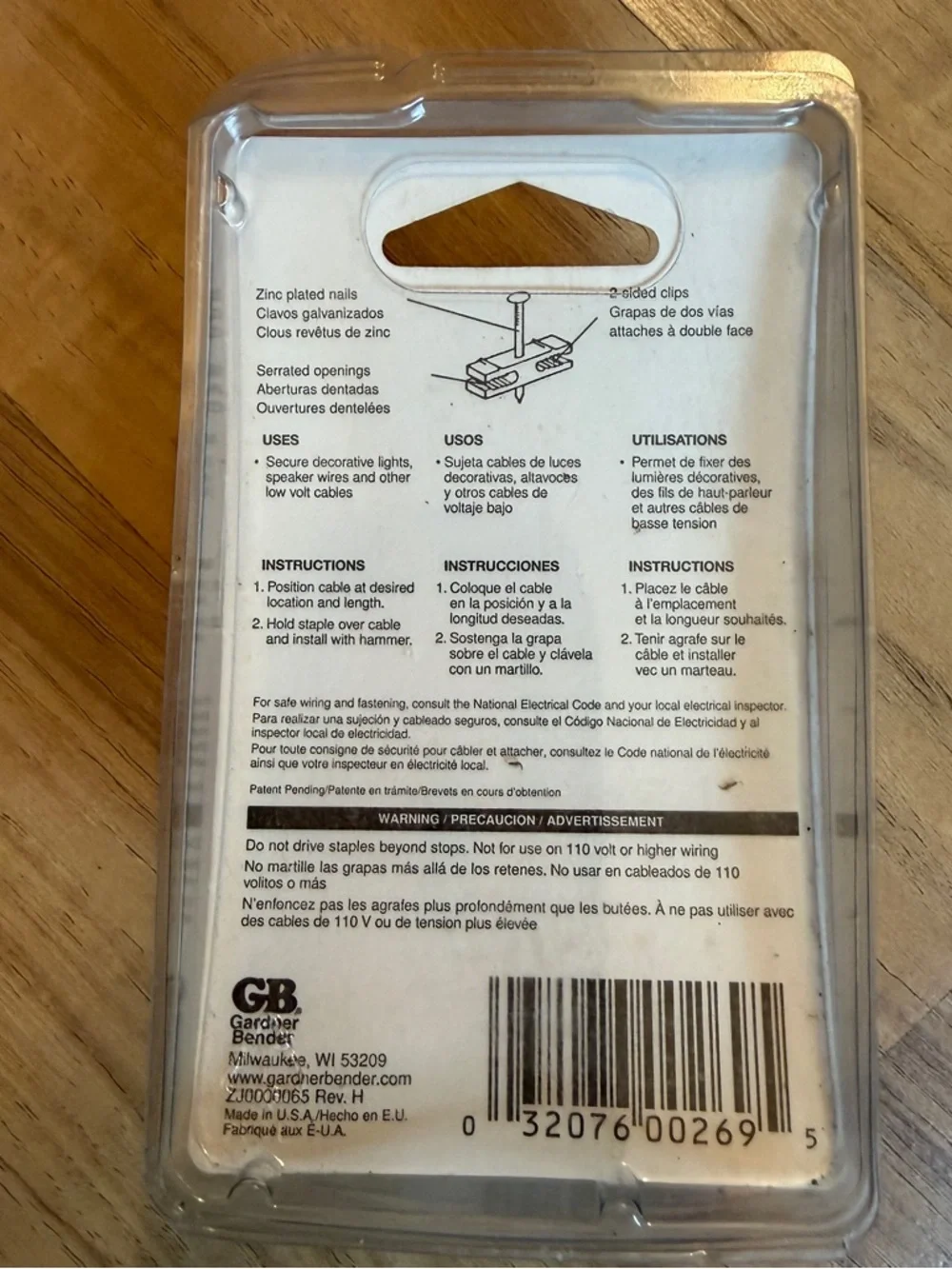 7 Packs Of 25 Gardner Bender Kwik-Mount Wire Staples PWS-1525 Quantity 175